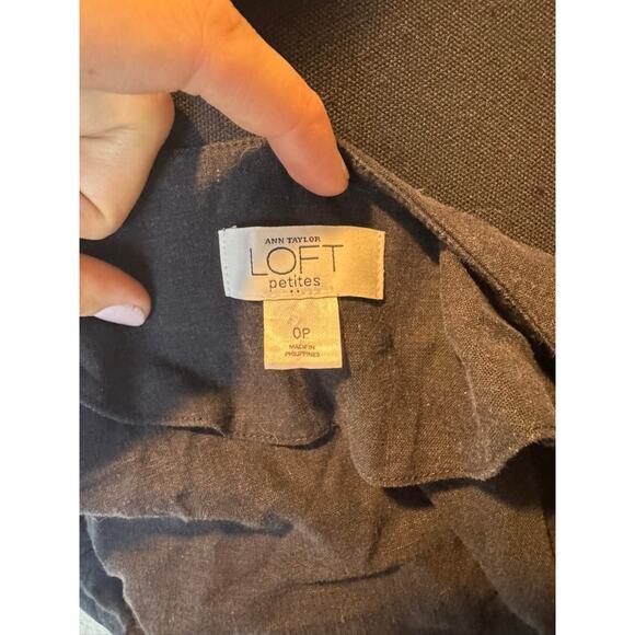 Ann Taylor Loft Petite 0P Gray Tie Front 3/4 Sleeve Cardigan - Picture 3 of 3